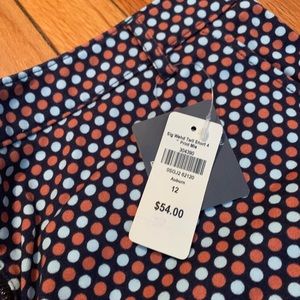 LL Bean Navy Polka Dot Twill Shorts - NWT - 12